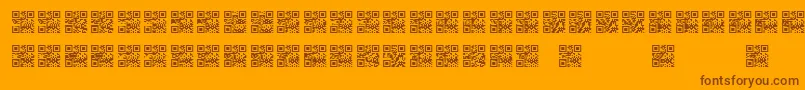 Scanme   QR   BC Font – Brown Fonts on Orange Background