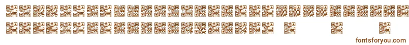 Шрифт Scanme   QR   BC – коричневые шрифты на белом фоне