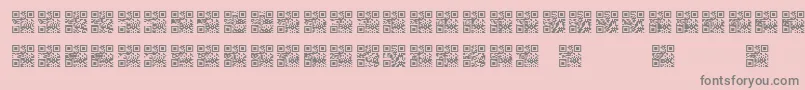 Scanme   QR   BC-Schriftart – Graue Schriften auf rosa Hintergrund