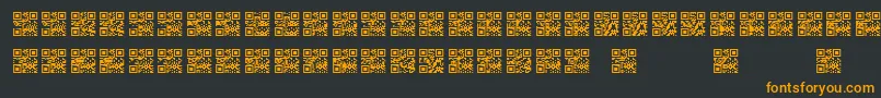 Lisätietoja Scanme QR BC-fontista Scanme QR BC-fontti – oranssit fontit mustalla taustalla