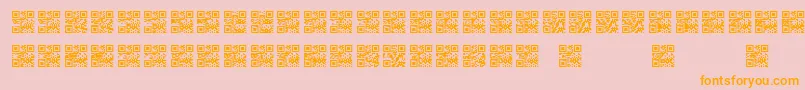 Scanme   QR   BC-Schriftart – Orangefarbene Schriften auf rosa Hintergrund