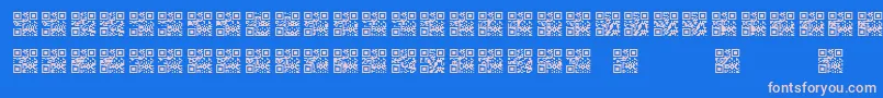 Шрифт Scanme   QR   BC – розовые шрифты на синем фоне