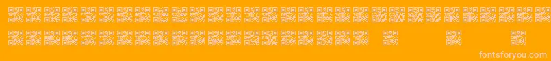 Więcej informacji o czcionce Scanme QR BC Czcionka Scanme QR BC – różowe czcionki na pomarańczowym tle