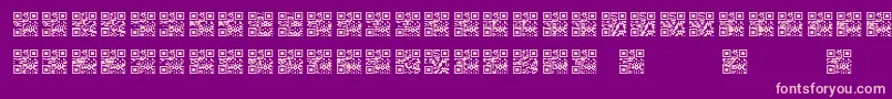 Scanme   QR   BC-Schriftart – Rosa Schriften auf violettem Hintergrund