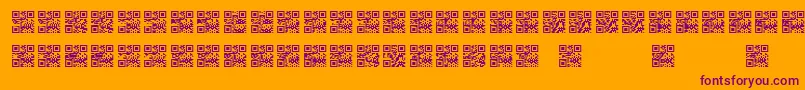 Scanme   QR   BC Font – Purple Fonts on Orange Background