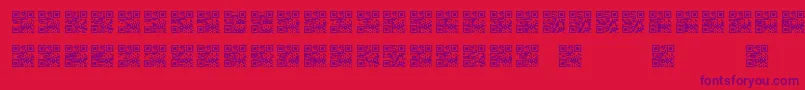 Scanme   QR   BC Font – Purple Fonts on Red Background