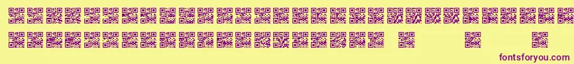 Scanme   QR   BC Font – Purple Fonts on Yellow Background