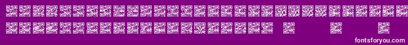 fuente Scanme   QR   BC – Fuentes Blancas Sobre Fondo Morado