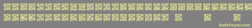 Scanme   QR   BC Font – Yellow Fonts on Gray Background