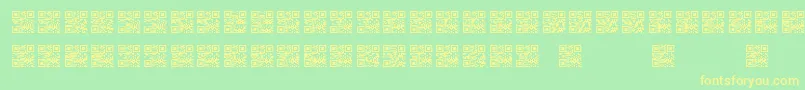 Scanme   QR   BC Font – Yellow Fonts on Green Background