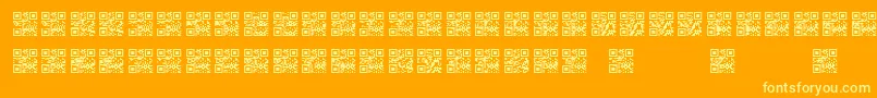 Scanme   QR   BC Font – Yellow Fonts on Orange Background