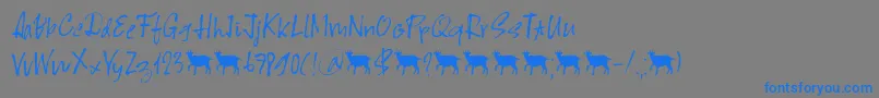 Scapegoat DEMO-Schriftart – Blaue Schriften auf grauem Hintergrund