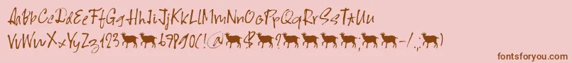 Scapegoat DEMO Font – Brown Fonts on Pink Background