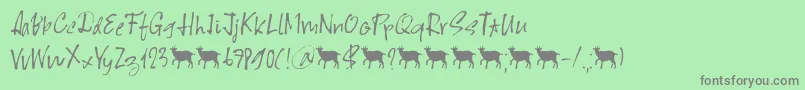 Шрифт Scapegoat DEMO – серые шрифты на зелёном фоне