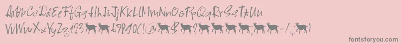 Scapegoat DEMO Font – Gray Fonts on Pink Background