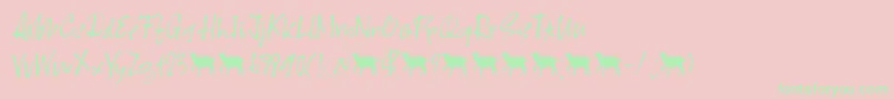 Scapegoat DEMO Font – Green Fonts on Pink Background