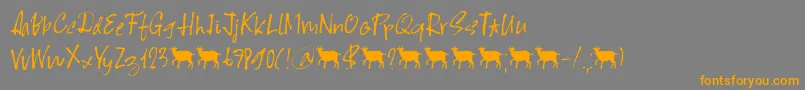 Scapegoat DEMO-Schriftart – Orangefarbene Schriften auf grauem Hintergrund