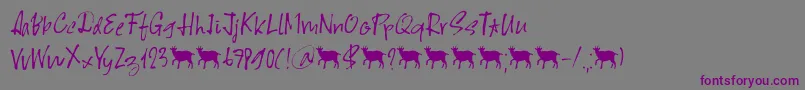 Scapegoat DEMO-Schriftart – Violette Schriften auf grauem Hintergrund