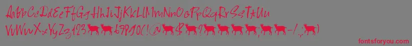 Scapegoat DEMO Font – Red Fonts on Gray Background