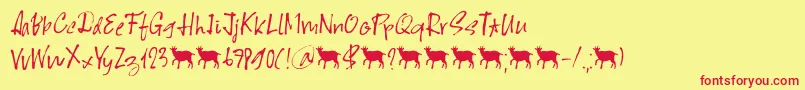 Scapegoat DEMO Font – Red Fonts on Yellow Background