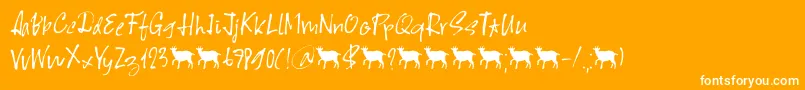 フォントScapegoat DEMO – オレンジの背景に白い文字