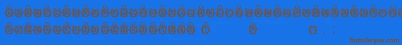 SCAR6 Font – Brown Fonts on Blue Background