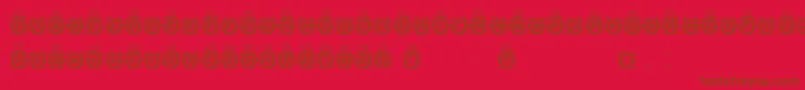 SCAR6 Font – Brown Fonts on Red Background