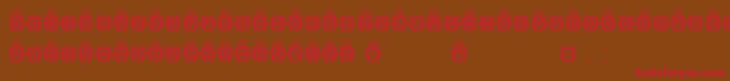 フォントSCAR6 – 赤い文字が茶色の背景にあります。