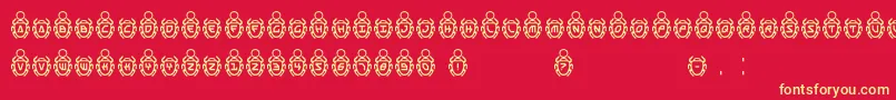 SCAR6 Font – Yellow Fonts on Red Background