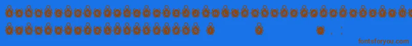 SCARB3 Font – Brown Fonts on Blue Background