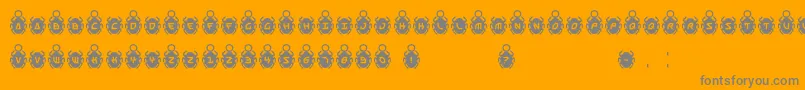 SCARB3-Schriftart – Graue Schriften auf orangefarbenem Hintergrund