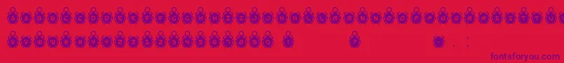 SCARB3-Schriftart – Violette Schriften auf rotem Hintergrund
