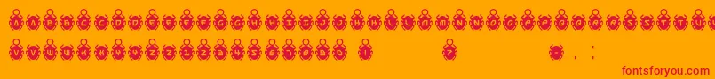 SCARB3 Font – Red Fonts on Orange Background