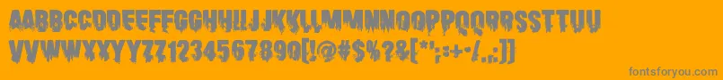 Scare Arms Font – Gray Fonts on Orange Background