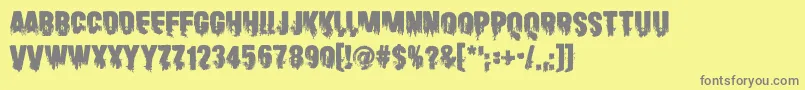 Scare Arms-Schriftart – Graue Schriften auf gelbem Hintergrund