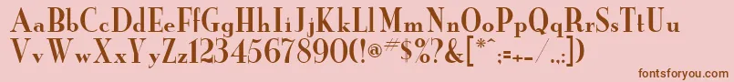 MonaLisaSoliditcNormal Font – Brown Fonts on Pink Background