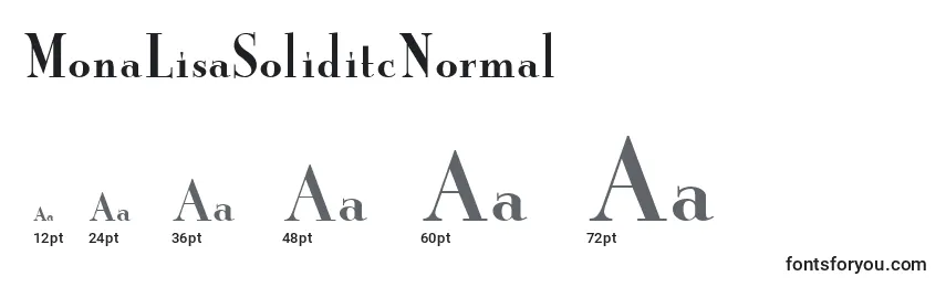Размеры шрифта MonaLisaSoliditcNormal