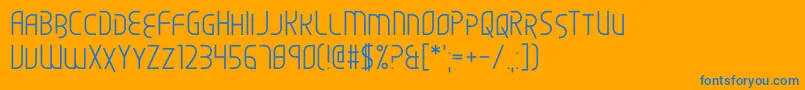 Scared of the Unknown Font – Blue Fonts on Orange Background