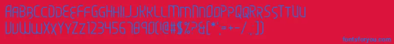 Scared of the Unknown Font – Blue Fonts on Red Background