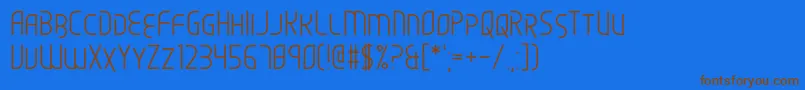 Scared of the Unknown Font – Brown Fonts on Blue Background