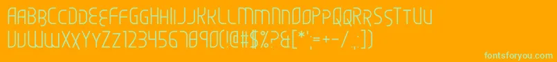 Scared of the Unknown Font – Green Fonts on Orange Background