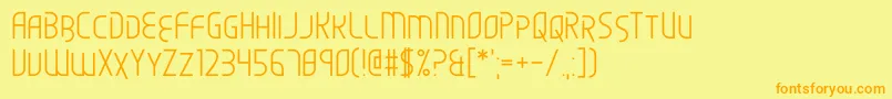 Scared of the Unknown Font – Orange Fonts on Yellow Background