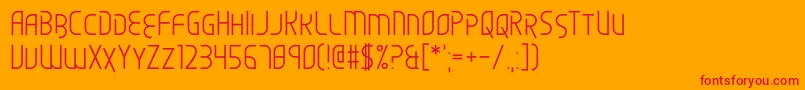 Scared of the Unknown Font – Red Fonts on Orange Background