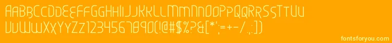 Scared of the Unknown Font – Yellow Fonts on Orange Background