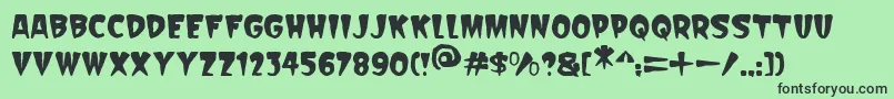 Scarify Italic-fontti – mustat fontit vihreällä taustalla