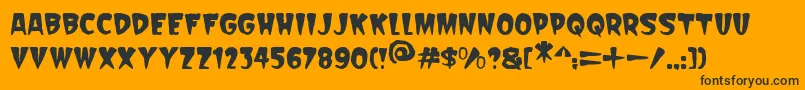 Czcionka Scarify Italic – czarne czcionki na pomarańczowym tle