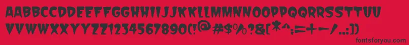 フォントScarify Italic – 赤い背景に黒い文字