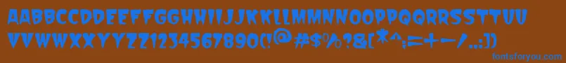Шрифт Scarify Italic – синие шрифты на коричневом фоне