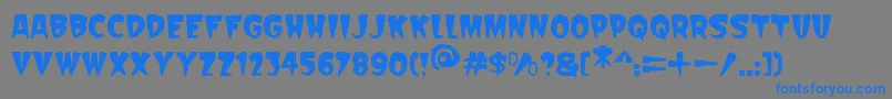 Шрифт Scarify Italic – синие шрифты на сером фоне