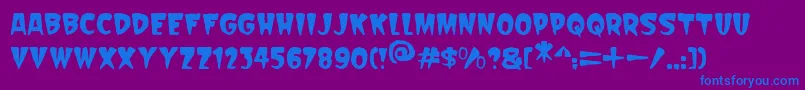 フォントScarify Italic – 紫色の背景に青い文字